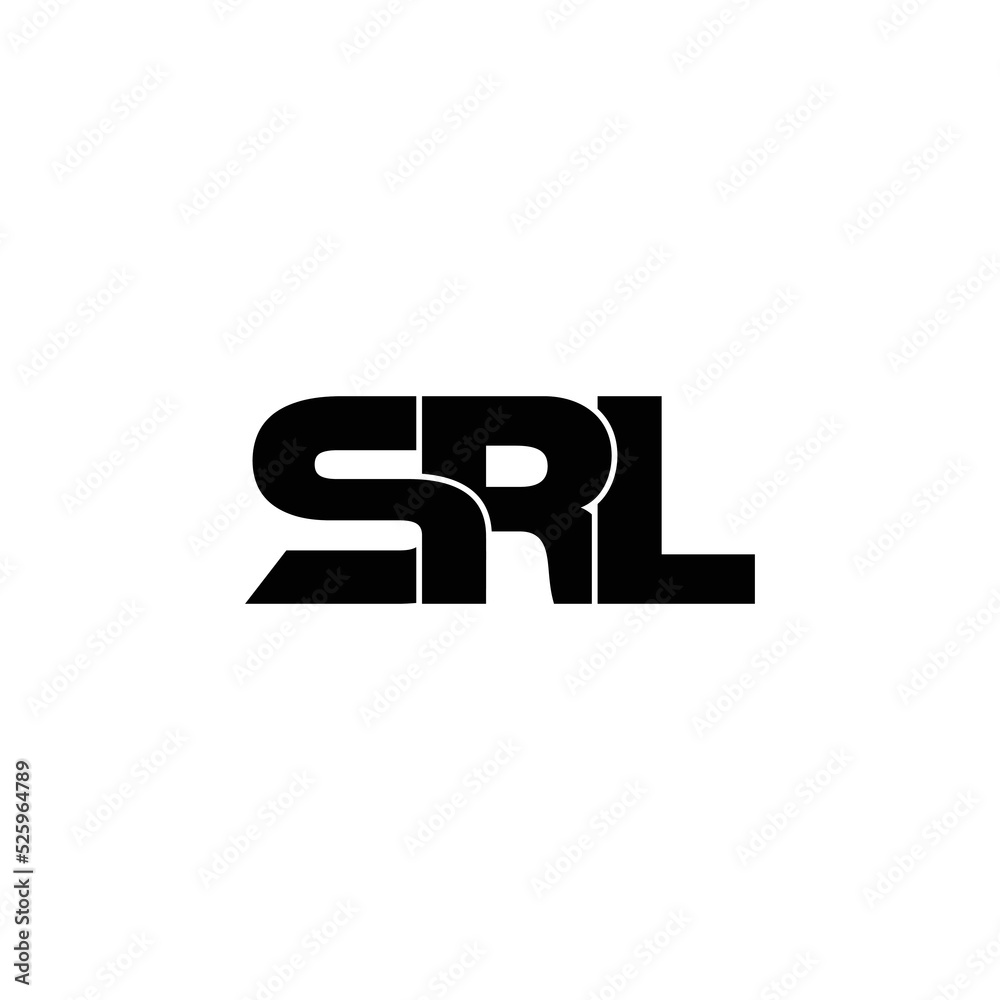 SRL letter monogram logo design vector