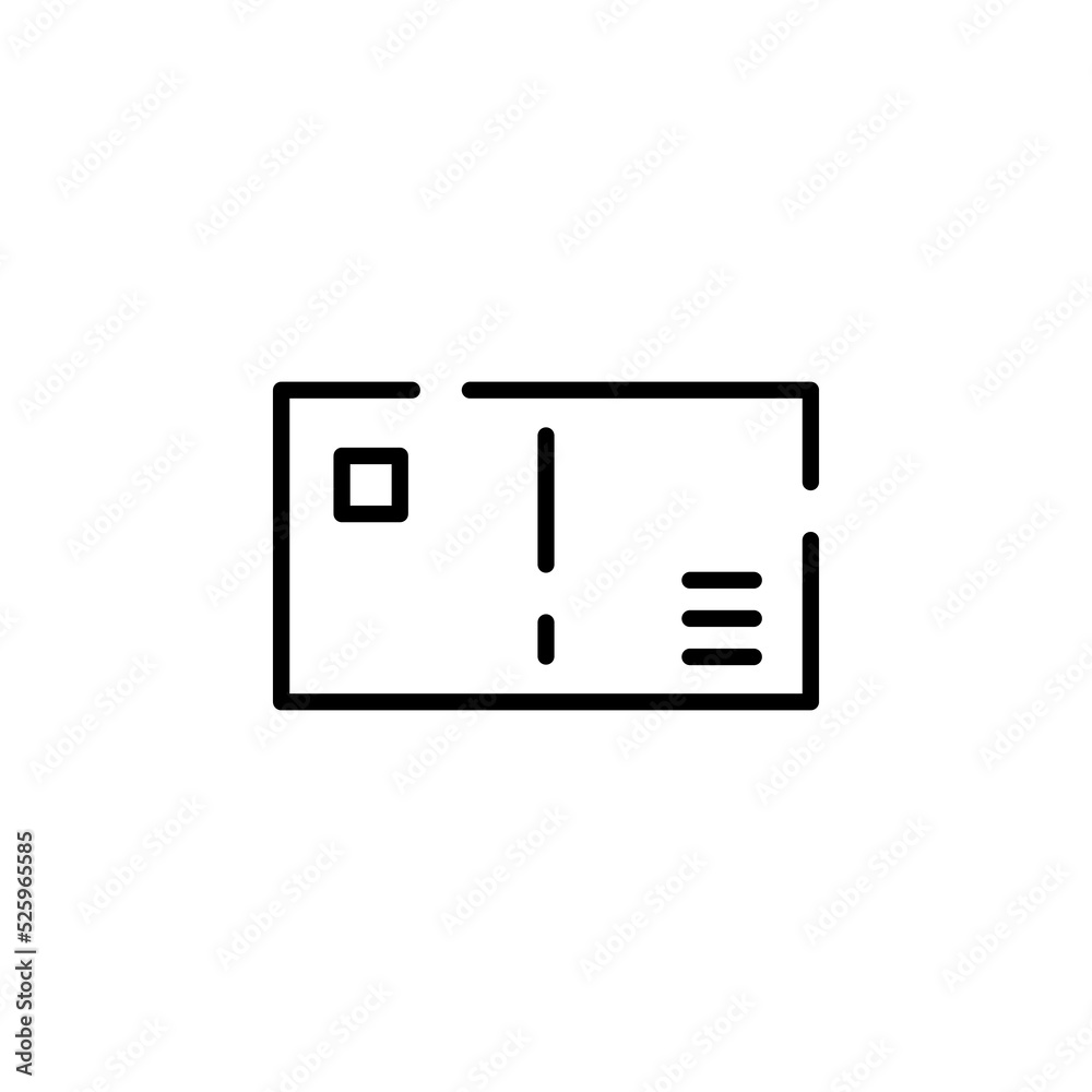 Post, Letter, Mail, Postcard Dotted Line Icon Vector Illustration Logo Template. Suitable For Many Purposes. Post, Letter, Mail, Postcard Dotted Line Icon Vector Illustration Logo Template. Suitable For Many Purposes.