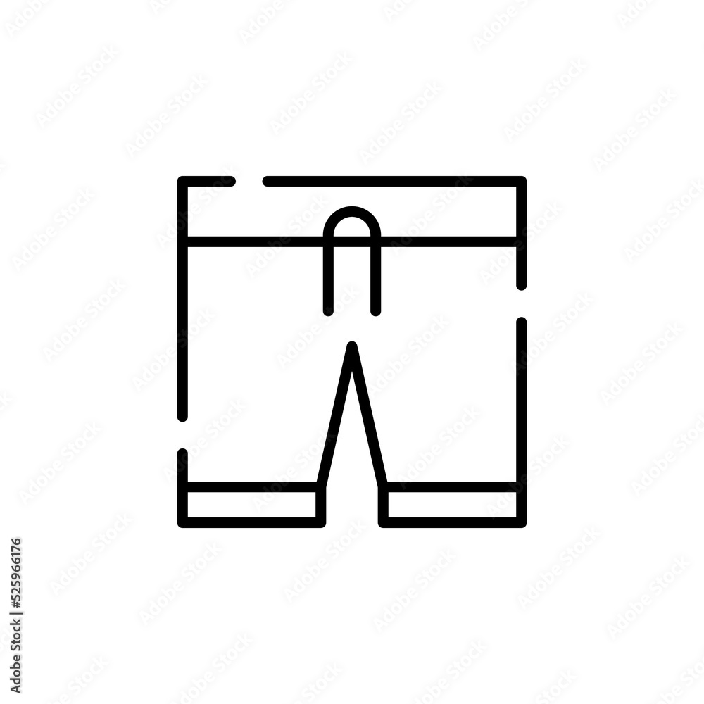 Shorts, Casual, Pants Dotted Line Icon Vector Illustration Logo Template. Suitable For Many Purposes. Shorts, Casual, Pants Dotted Line Icon Vector Illustration Logo Template. Suitable For Many Purposes.