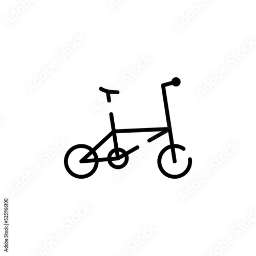 Bike, Bicycle Dotted Line Icon Vector Illustration Logo Template. Suitable For Many Purposes. © Lalavida