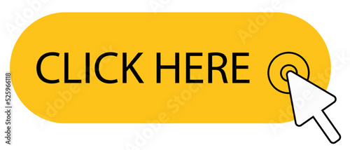 click here yellow button icon