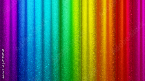 ラメ生地のような質感の虹色のカーテン（光線なし）