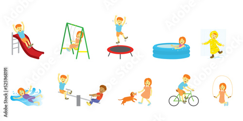 illustration of children's daily activities. good for children's story books, printing, posters, websites, stickers, t-shirts and more