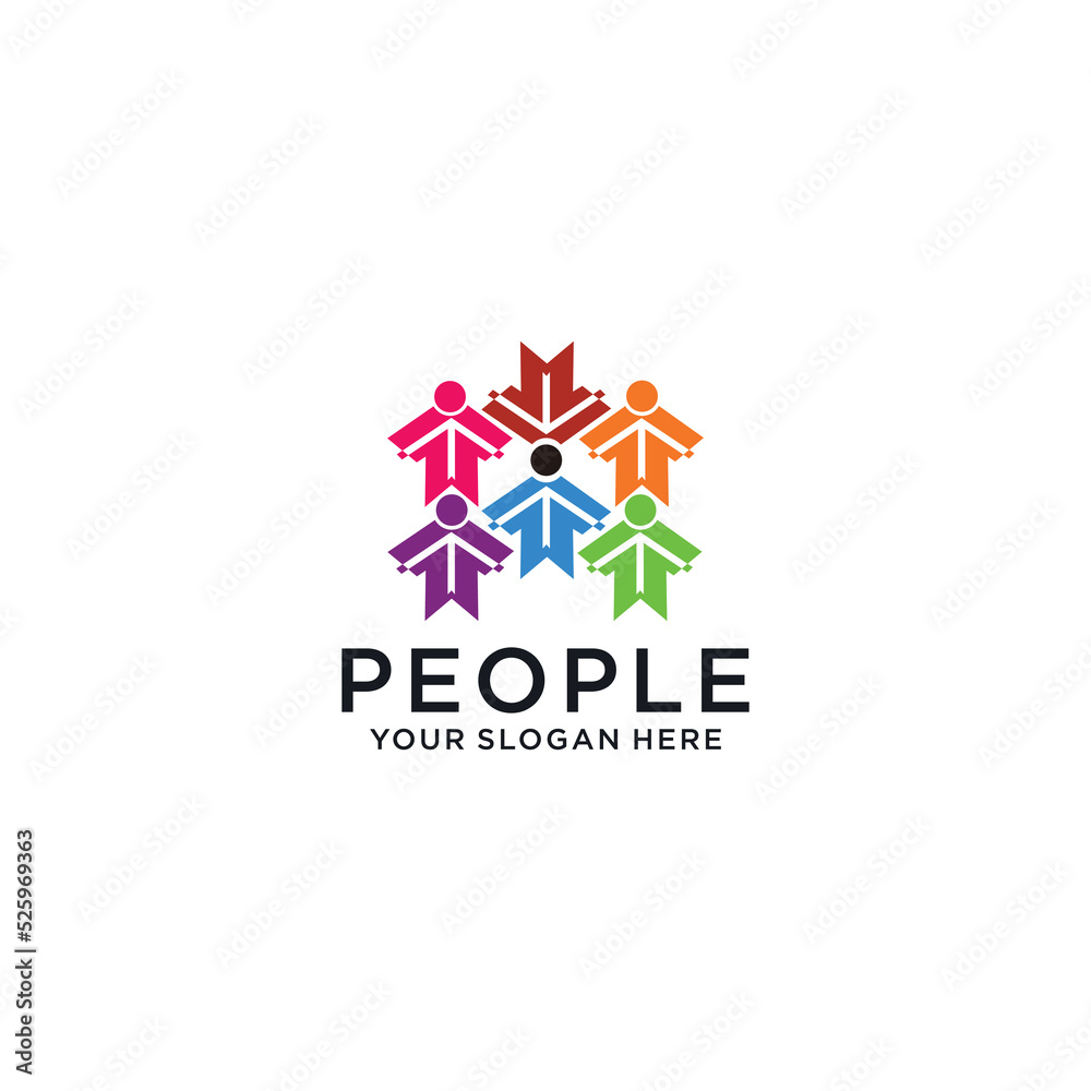 People logo icon vector image