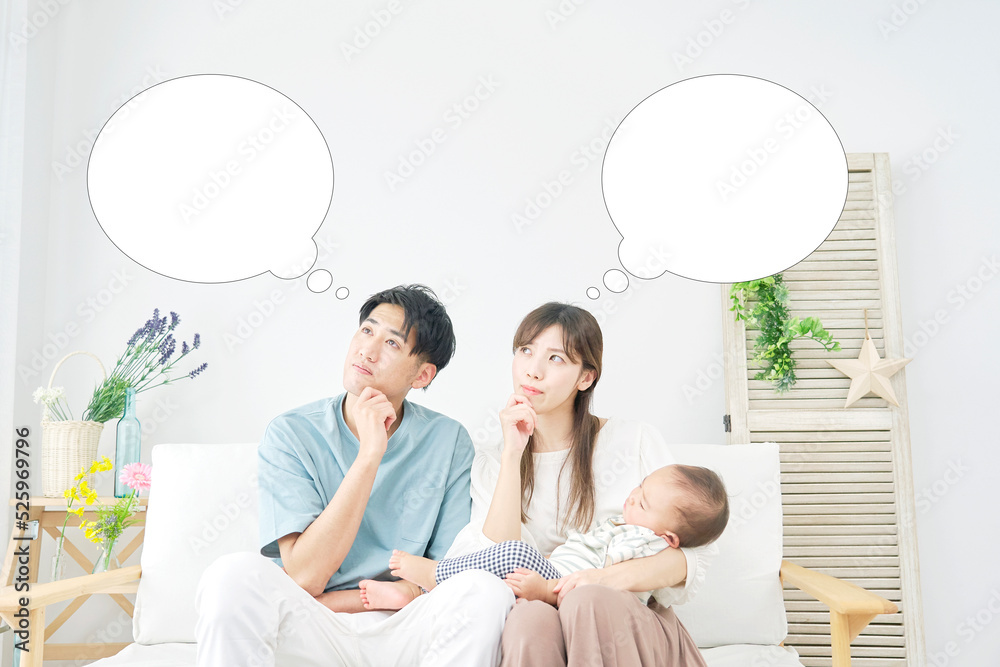 リビングで考える赤ちゃんの両親 吹き差しあり リビングで考える赤ちゃんの両親 吹き差しあり