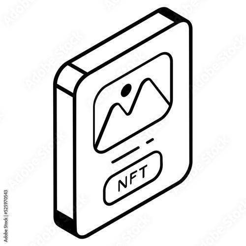 An nft painting art isometric icon download