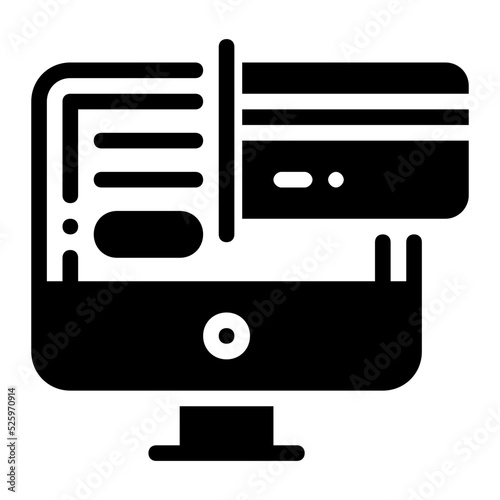 online banking icon glyph 