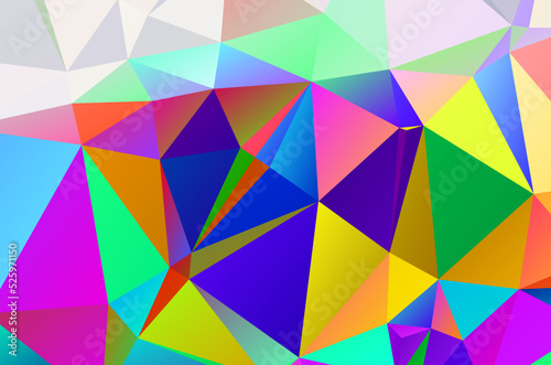  Polygonal design for your web site. Multicolor Rainbow vector abstract mosaic backdrop Glitter abstract illustration with an elegant design.