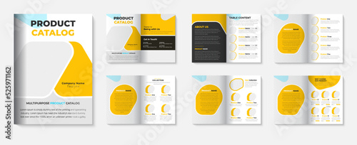Product catalogue template with  furniture company brochure booklet design for product catalogue