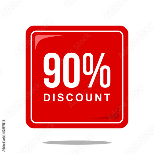 Free Download 90% discount offer price sign, special offer symbol. Discount tag badge perfect design for shop and sale banners - GFXLoad