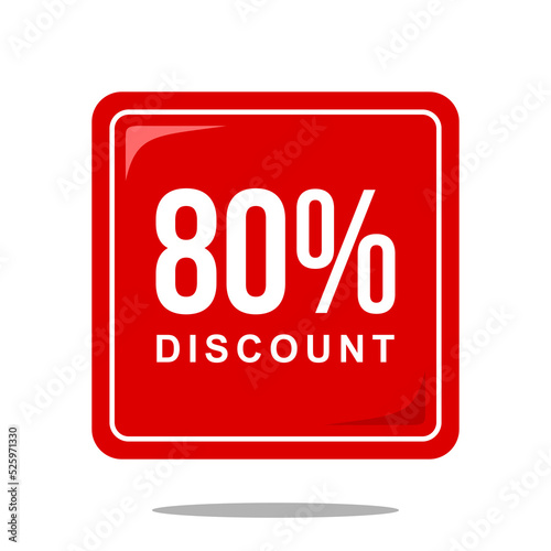 Free Download 80% discount offer price sign, special offer symbol. Discount tag badge perfect design for shop and sale banners - GFXLoad