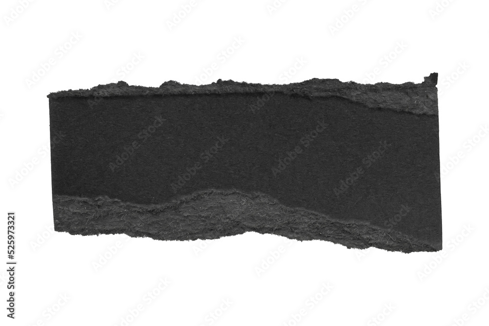 Black ripped paper torn edges strips isolated on white background Black ripped paper torn edges strips isolated on white background