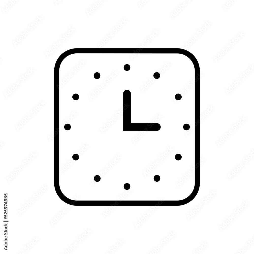 Square Wall Clock Icon
