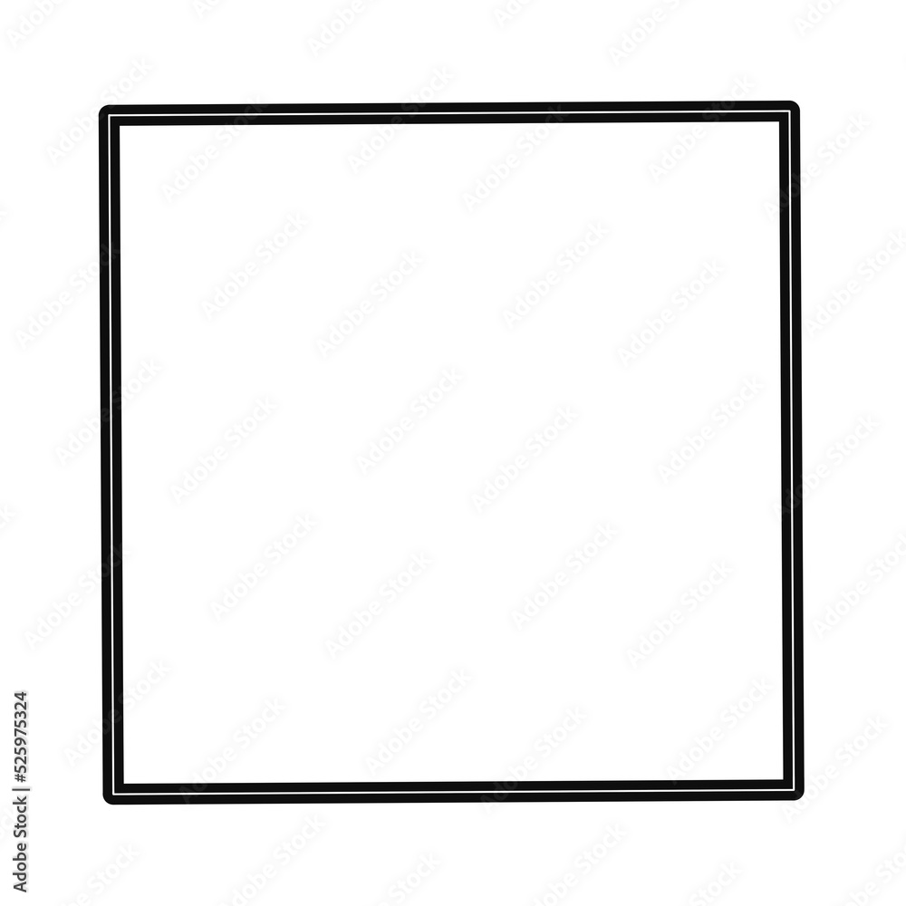 Black square frame element with line border png. Black square frame element with line border png.