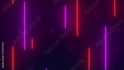 Neon lights effect background. 4K video seamless pattern looping. 