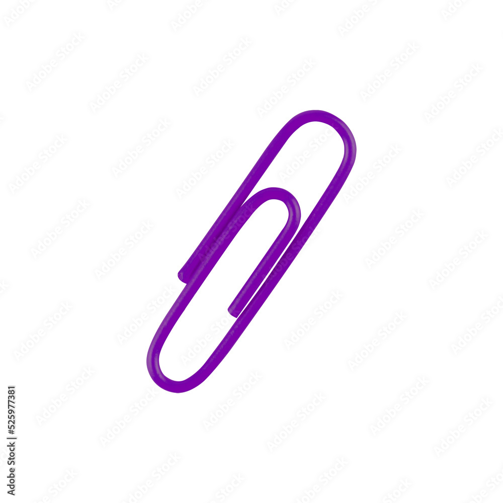 PNG. Purple Paper Clip.
