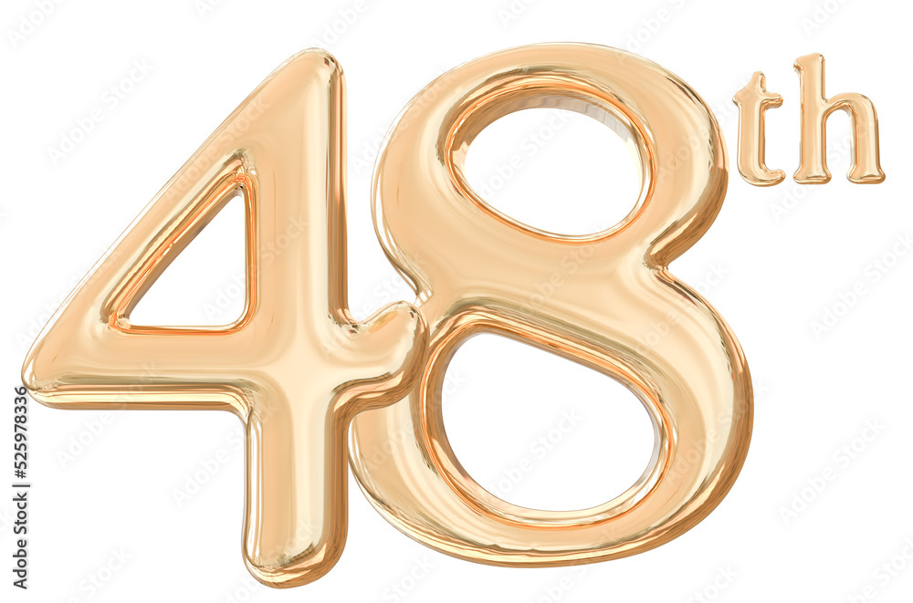 48th years anniversary number gold 48th years anniversary number gold