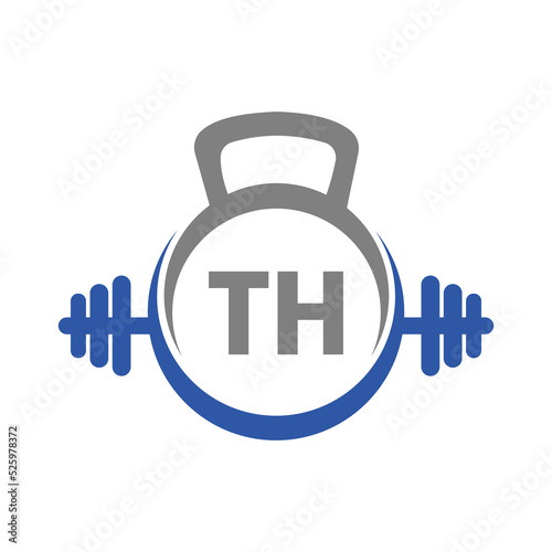 Letter TH Fitness Gym Logo Concept. Fitness Logo Symbol Vector Template