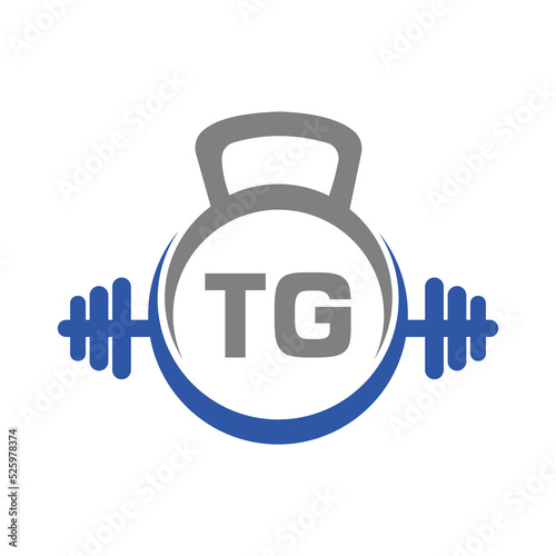 Letter TG Fitness Gym Logo Concept. Fitness Logo Symbol Vector Template