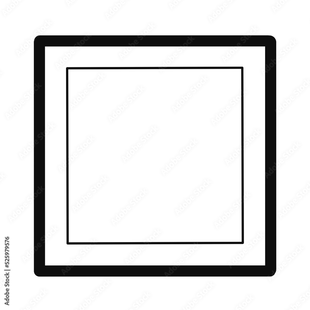 Black square frame element with line border png. Black square frame element with line border png.