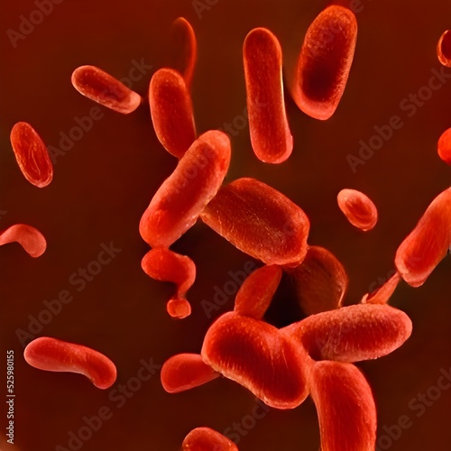 Bacteria Lactobacillus, 3D illustration. lactic acid bacteria.