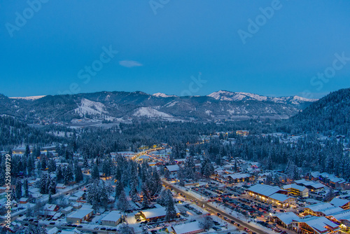 Leavenworth, Washington sunset in December