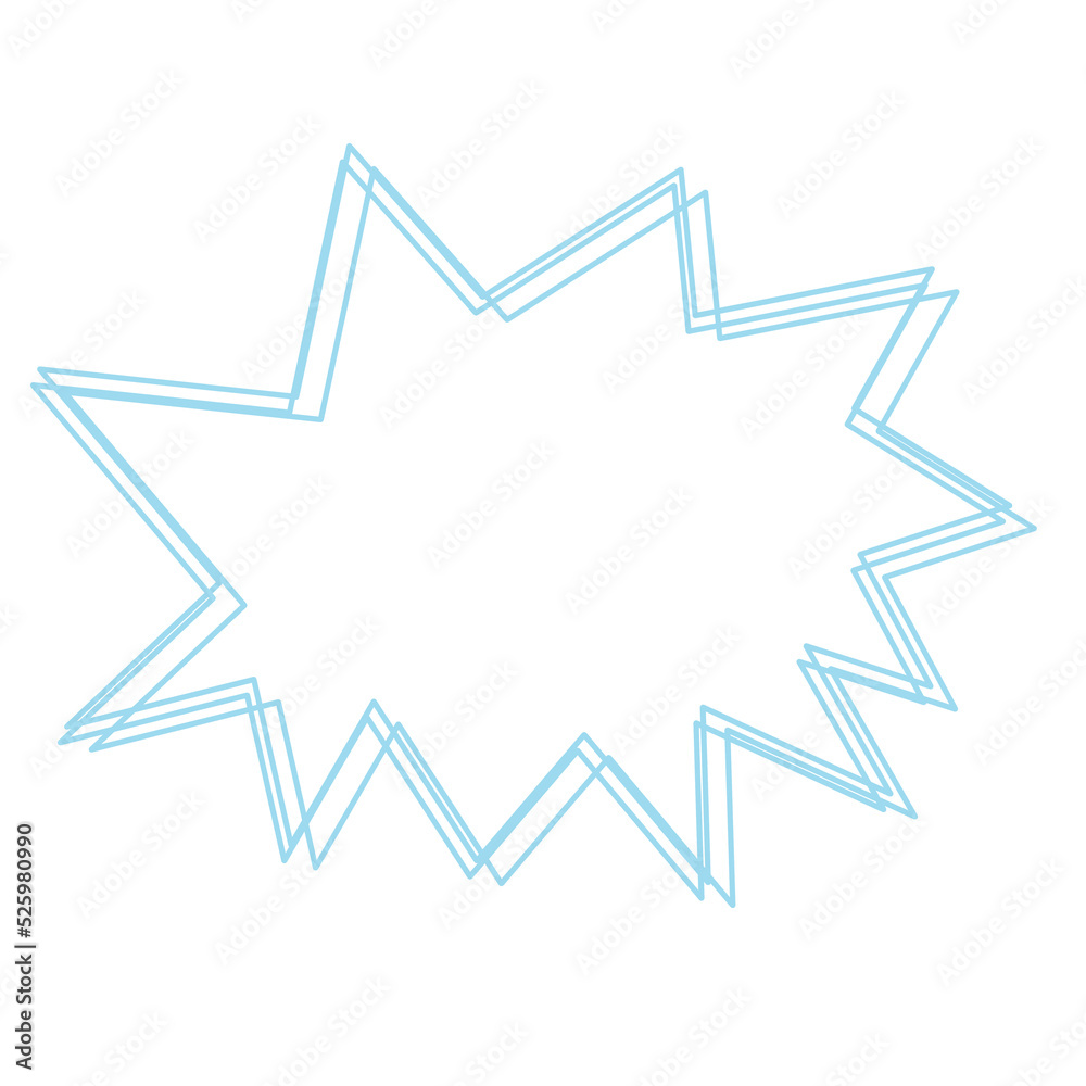 PNG. Blue Speech bubble watercolor.