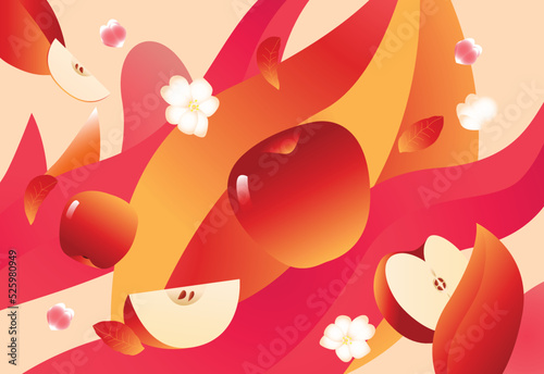 Apple illustration for background