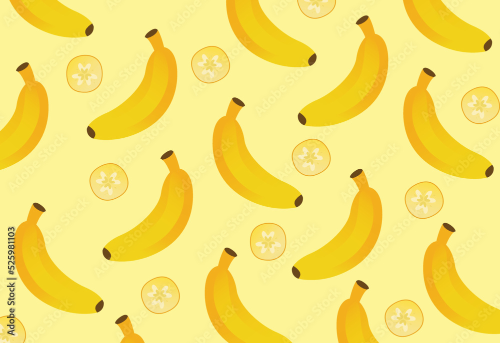 Fruits pattern with banana