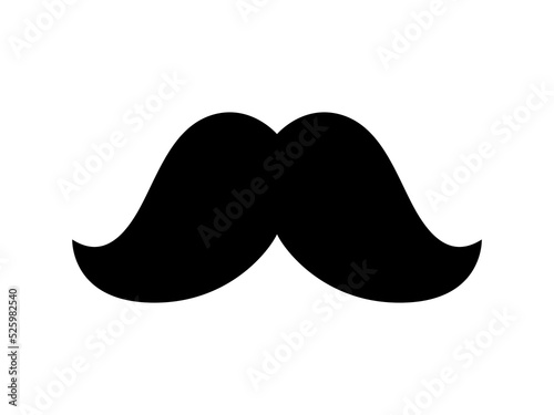 Set of Hipster Mustache icon. Barber symbol silhouette isolated on white background. 
Concept of barbershop, party, man's holiday. Vector illustration for Website page and mobile app design. 
