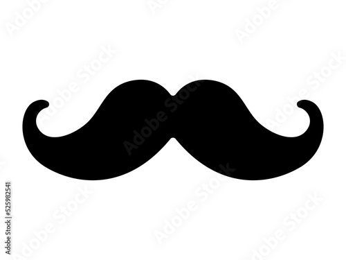 Set of Hipster Mustache icon. Barber symbol silhouette isolated on white background. 
Concept of barbershop, party, man's holiday. Vector illustration for Website page and mobile app design. 
