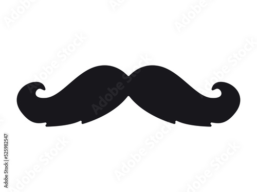 Set of Hipster Mustache icon. Barber symbol silhouette isolated on white background. 
Concept of barbershop, party, man's holiday. Vector illustration for Website page and mobile app design. 
