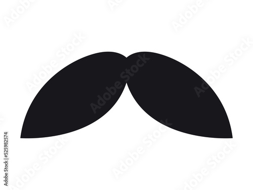 Set of Hipster Mustache icon. Barber symbol silhouette isolated on white background. 
Concept of barbershop, party, man's holiday. Vector illustration for Website page and mobile app design. 
