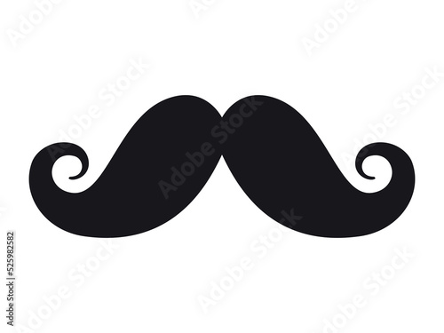 Set of Hipster Mustache icon. Barber symbol silhouette isolated on white background. 
Concept of barbershop, party, man's holiday. Vector illustration for Website page and mobile app design. 
