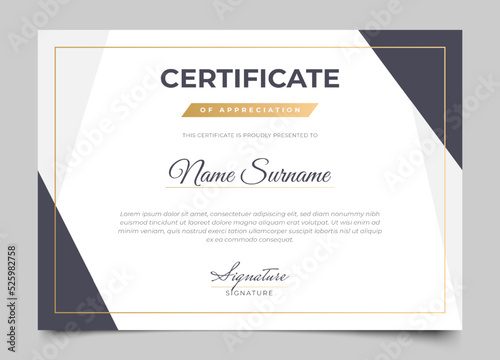 modern elegant certificate design template. vector illustrations