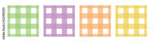 チェック柄のパターン素材。ギンガムチェック。