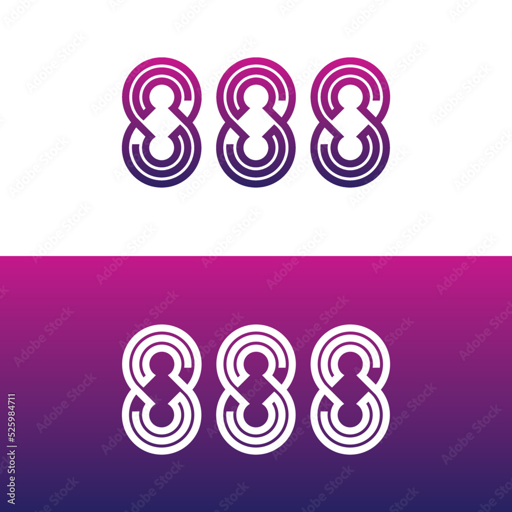 Obraz premium 888 vector logo design.