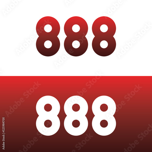 888 vector logo design.