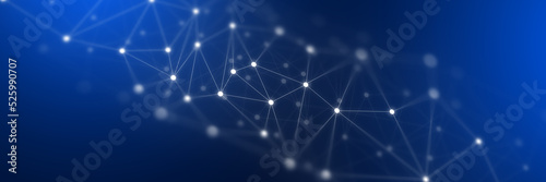 abstract background geometric with polygon line and dots for Science and business technology. Connection triangle structure.