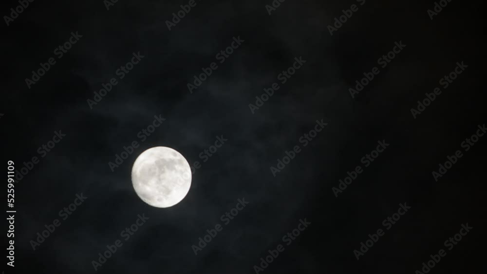 Full moon and clouds Full moon and clouds