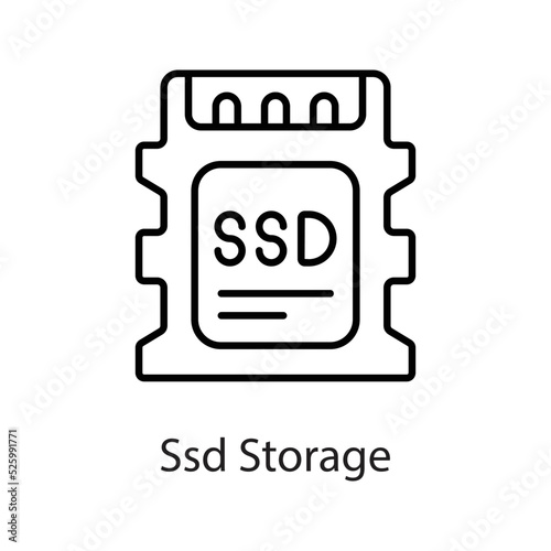 SD Storage vector Outline Icon Design illustration on White background. EPS 10 File 