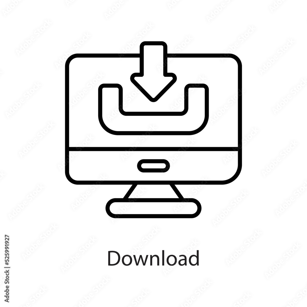 Download vector Outline Icon Design illustration on White background. EPS 10 File Download vector Outline Icon Design illustration on White background. EPS 10 File