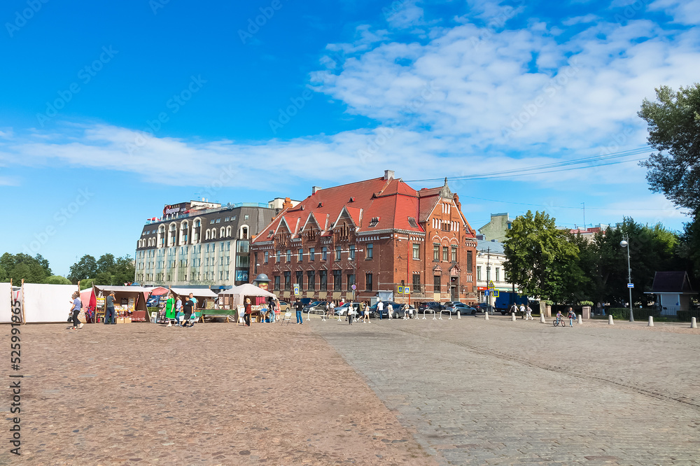 Market Square and Bank of Finland building, Vyborg