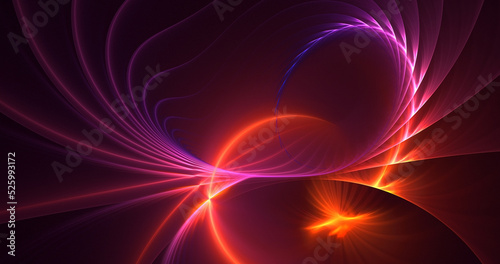 3D rendering abstract multicolor technology fractal light background