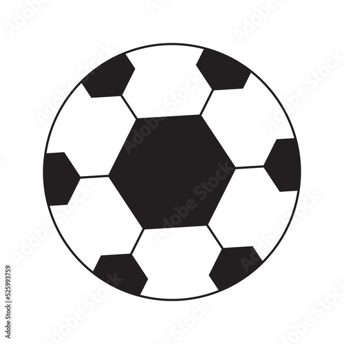 Soccer ball with hexagonal pattern