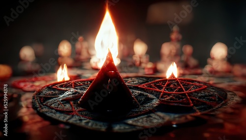 illustration of a satanic ritual