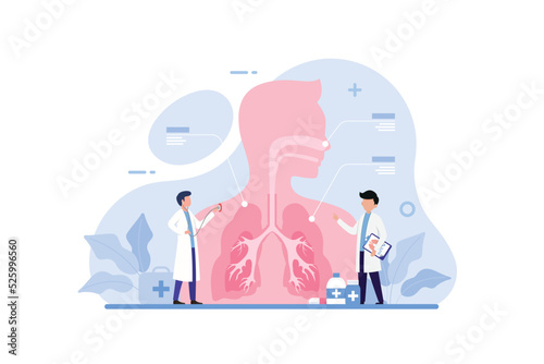 Health and medical treatment pulmonary system design concept vector illustration photo