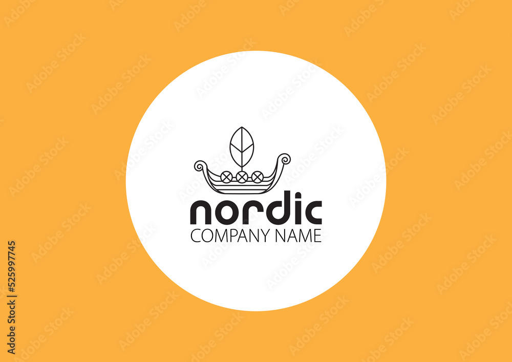 Nordic style logo design concept Nordic style logo design concept