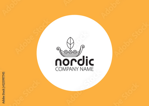 Nordic style logo design concept
