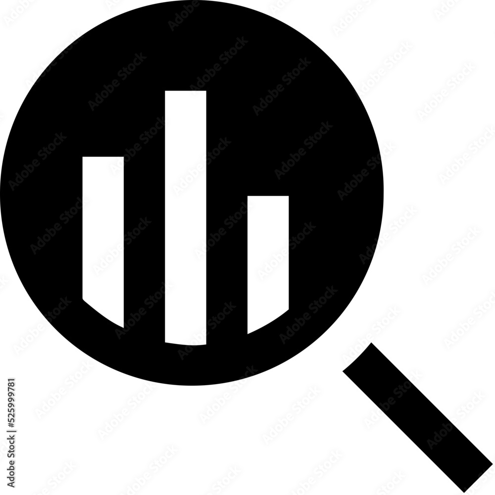Search Graph Vector Icon Search Graph Vector Icon